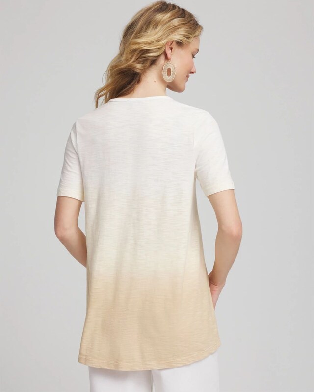 Ombre Short Sleeve Forward-Seam Tee - image 3